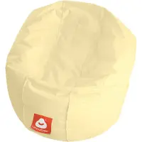 Whoober ronde zitzak "Ibiza" M outdoor crème - Wasbaar - Geschikt voor buiten