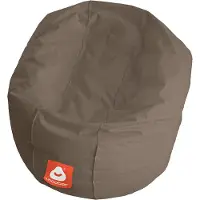 Whoober ronde zitzak "Ibiza" M outdoor taupe - Wasbaar - Geschikt voor buiten