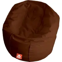 Whoober ronde zitzak "Ibiza" L outdoor licht bruin - Wasbaar - Geschikt voor buiten