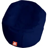 Whoober ronde zitzak "Ibiza" L outdoor marine blauw - Wasbaar - Geschikt voor buiten