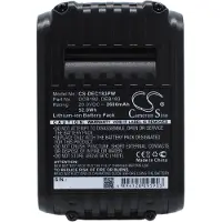 Cameron Sino DeWalt DCB182-XJ / DCB184-XJ accu (18 V - 20 V, 2600 mAh, Li-ion, huismerk)