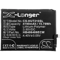 TDR Huawei P30 Pro / Mate 20 Pro / HB486486ECW accu (3.85 V, 4100 mAh, huismerk)