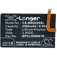 123accu Blackberry 1ICP4/59/93 / BPCLS00001B accu (2500 mAh, huismerk)