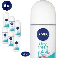 Nivea Dry Fresh - 6 x 50ml - Voordeelverpakking - Deodorant Roller