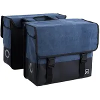 Willex Canvas Plus Dubbele Fietstas - 57 L - Blauw/Mat zwart