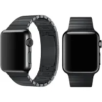 Devia Bandje Elegante Schakel Armband voor Apple Watch 49mm/ 45mm/ 44mm/ 42mm ruimte zwart (Roestvrij staal), Horlogebandjes, Zwart