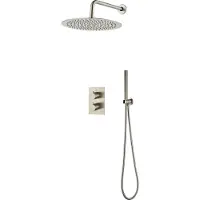 Saniclear Exclusive volledig 304 RVS inbouw regendouche 30cm met staaf handdouche wandmontage
