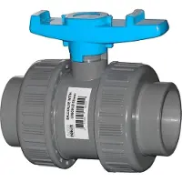 Cepex PVC kogelkraan met dubbele wartel Ø63 mm 10 ato