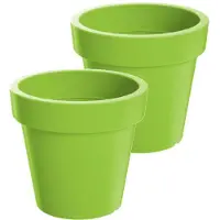 Prosperplast Bloempot Buiten Rond Lofly 16cm LIME Prosperplast / 2 STUKS ! /