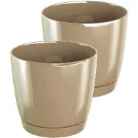 Prosperplast Bloempot Rond Duop 14cm MOKKA Prosperplast / 2 STUKS ! /