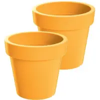 Prosperplast Bloempot Buiten Rond Lofly 16cm INDIAAN GEEL Prosperplast / 2 STUKS ! /