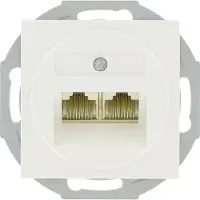 Merten type Atelier, 2-voudig RJ45-wandcontact, inbouw WIT