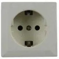 Kopp stopcontact enkel randaarde Opbouw wit