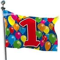 Folat Vlag 1 jaar feestartikelen