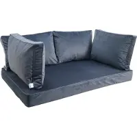 Madison Palletkussen Velvet Grijs 5-delige kussenset - 120cm x 80cm