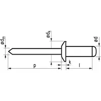Masterfix Blindklinknagel 4x8mm Staal - 500 stuks