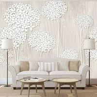 Karo-art Fotobehang - Bomen in het wit