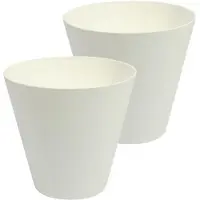 Prosperplast Bloempot Buiten Rond Tubus 25cm WIT Prosperplast / 2 STUKS ! /