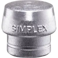 HALDER Zacht beklede hamerkop SIMPLEX kop-Ø 30mm zacht metaal zilver hard