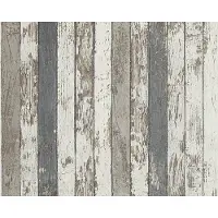 A.S. Création SLOOPHOUT BEHANG - Bruin Grijs Wit - Industrieel - AS Creation Best of Wood'n Stone