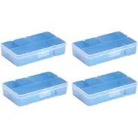 Sunware set á 4 MIXED ASSORTIMENTSDOOS INCL. 5 UITNEEMBARE BAKJES TRANSPARANT/BLAUW