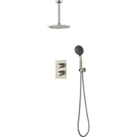 Saniclear Exclusive volledig 304 RVS inbouw regendouche 20cm met 3 standen handdouche plafondmontage
