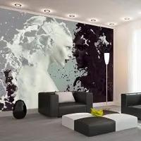 Karo-art Fotobehang - Licht en donker, zwart wit