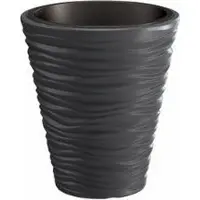 Prosperplast Bloempot Buiten Rond Sand 30cm ANTRACIET Prosperplast