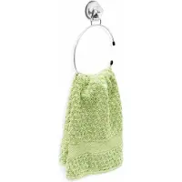Relaxdays Handdoek ring zonder te boren zuignap handdoek houder zilver