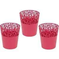 Prosperplast Bloempot Binnen Rond City 14cm FRAMBOOS Prosperplast / 3 STUKS ! /
