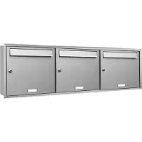 Brulo Brievenbus inbouw RVS 3 adressen personen