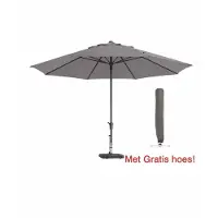 Madison Parasol Rond Taupe Lissabon 400cm met hoes