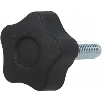 ABC-led M5 sterknop met draadeind - 25mm