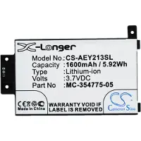 123accu Amazon S13-R1-D / S13-R1-S / 58-000049 accu (1350 mAh, huismerk)