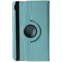 Shop4 - Huawei MediaPad M6 8.4 Hoes - Rotatie Cover Lychee Licht Blauw