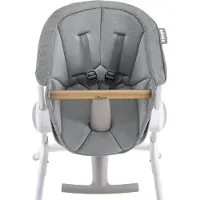 Beaba Up & Down Stoelverkleiner - Comfortkussen voor Kinderstoel - Ergonomisch & Zacht - Wasbaar - Vanaf 6 Maanden - Grijs