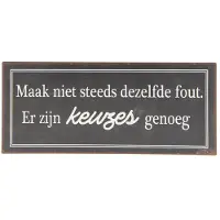 Clayre & Eef Tekstbord 30x13 cm