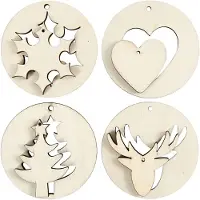 Creativ Company Houten kersthangers 2in1, 8st.