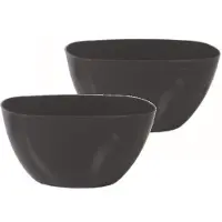 Prosperplast Bloemschaal Plantschaal Ovaal Dums 36x15x13cm ANTRACIET Prosperplast / 2 STUKS ! /