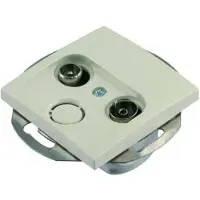 Berker S1 coax wcd + centraalplaat, inbouw CREME
