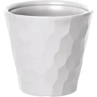 Prosperplast Bloempot Buiten Rond Rocka 30cm WIT Prosperplast