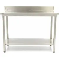Maxima Roestvrijstalen Werktafel 'Deluxe' met achteropstand 1400 x 700 mm
