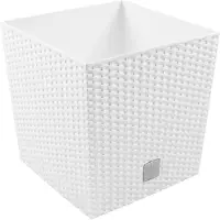 Prosperplast Bloembak Balkonbak Rato Low 26x26x26,6cm WIT Prosperplast