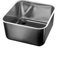 CombiSteel enkele spoelbak 40x40x20cm. †“ RVS - Vlakinbouw/ onderbouw