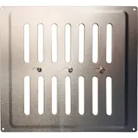 Ivc air verstelbaar ventilatierooster 22.5 x 22.5 cm rooster RVS Inox extra vlak geborsteld RVS luchtdoorlaat 93 cm²