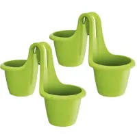 Prosperplast Bloembak Balkonbak Respana Twins 46x22x34cm LIME Prosperplast / 2 STUKS ! /