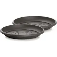 Prosperplast Onderschotel Terra 33cm ANTRACIET Prosperplast / 2 STUKS ! /