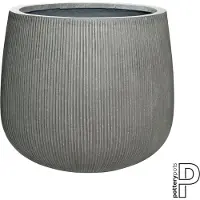 Pottery Pots Bloempot Ridged Pax L Dark Grey Vertically Ridged 55 x 48,5 cm
