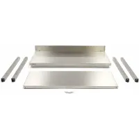 Maxima Roestvrijstalen Werktafel 'Deluxe' met achteropstand 2000 x 700 mm