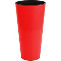 Prosperplast Bloempot Buiten Hoog Rond Tubus Slim 20cm KORAALROOD Prosperplast